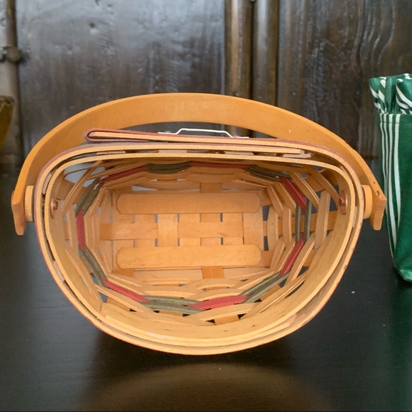 1998 Longaberger Hand Woven Swing Handle Wall Basket - Picture 14 of 16